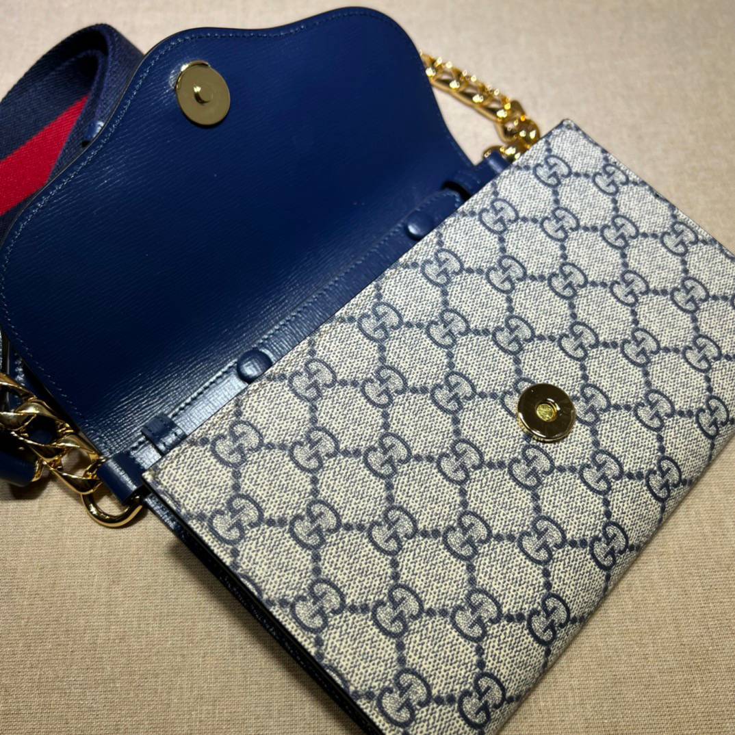 Gucci Gucci Horsebit 1955 Blue Mini 724713 Bag