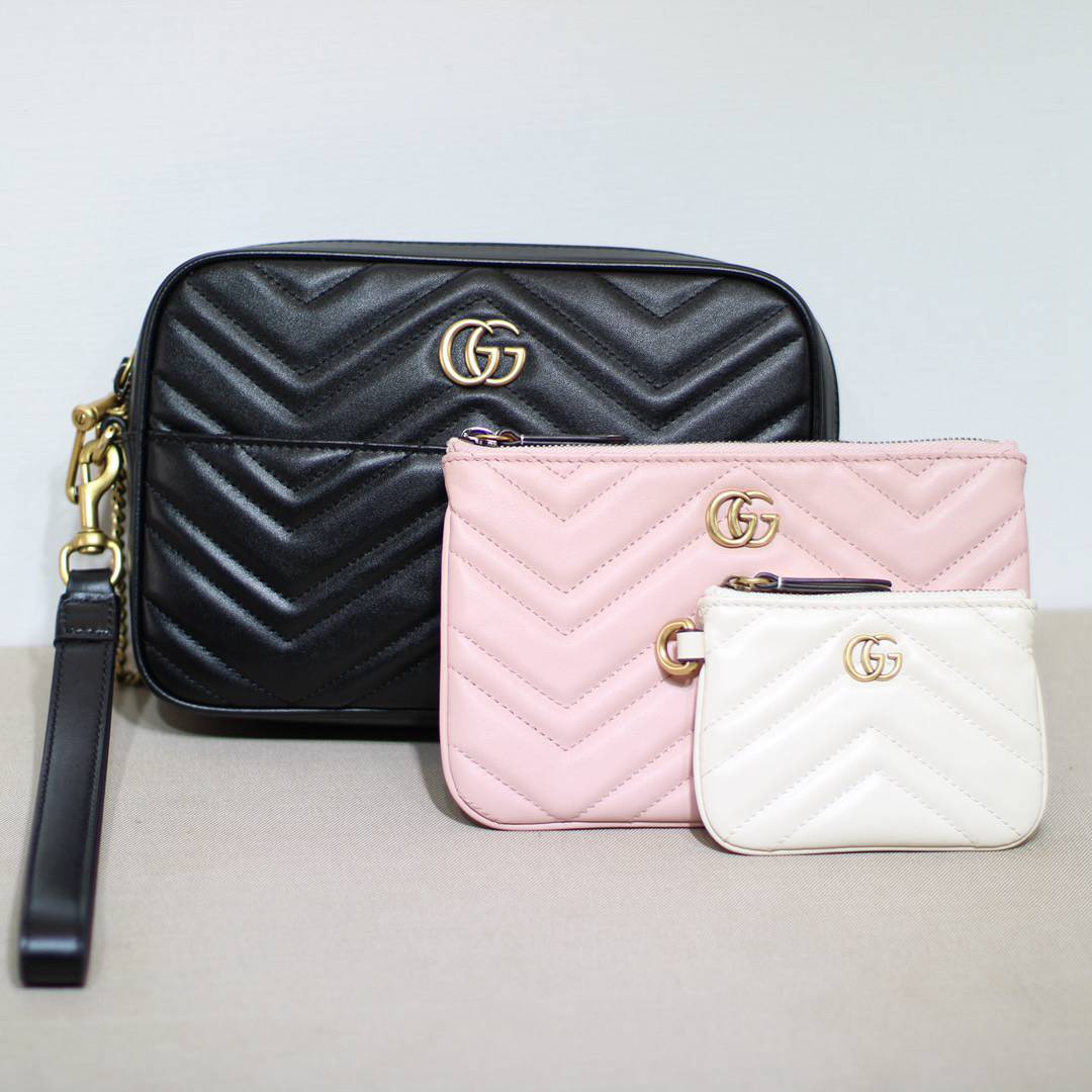 Gucci Double G Black&Pink&White Handle 699758 Bag