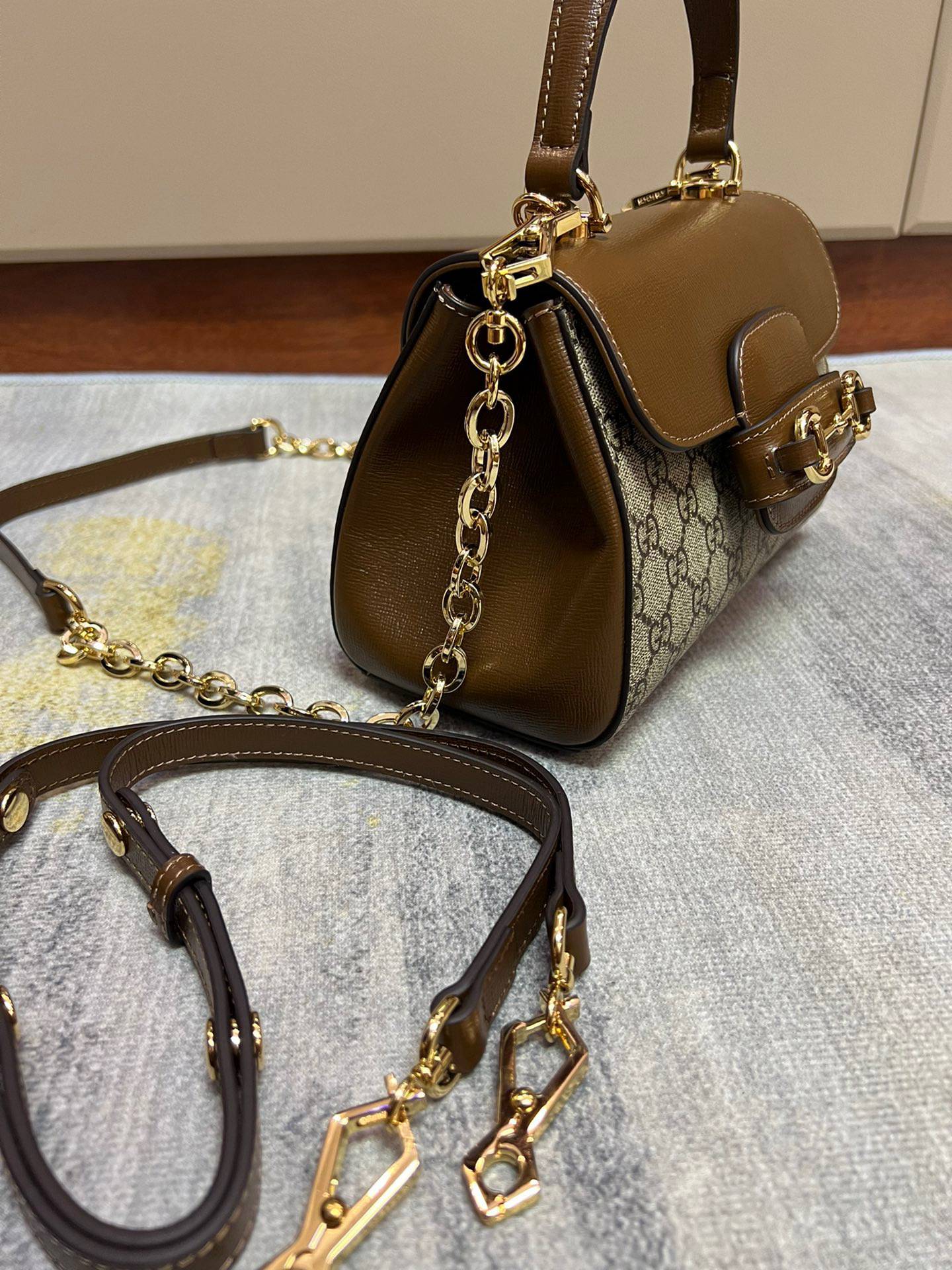 Gucci Gucci Horsebit 1955 Brown Mini Shoulder 703848 Bag