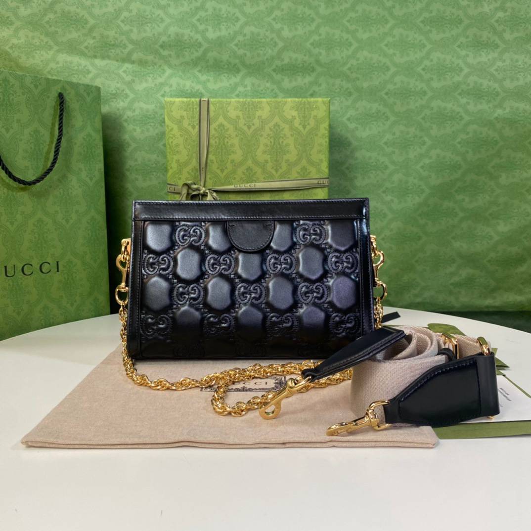 Gucci GG Matelasse Black Small Shoulder 702200 Bag