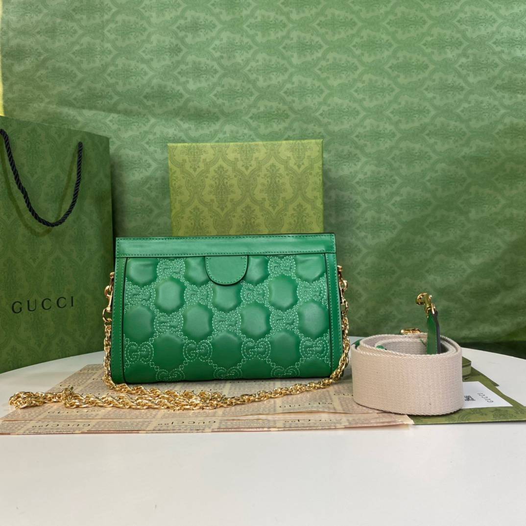 Gucci GG Matelasse Green Small Shoulder 702200 Bag