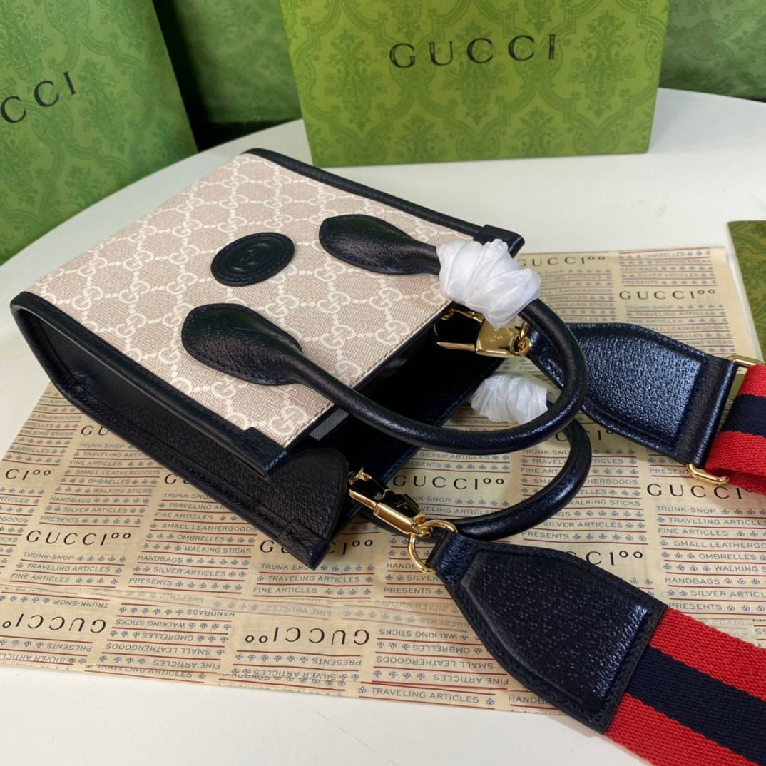 Gucci Light Apricot Mini Tote 671623 Bag with Interlocking G