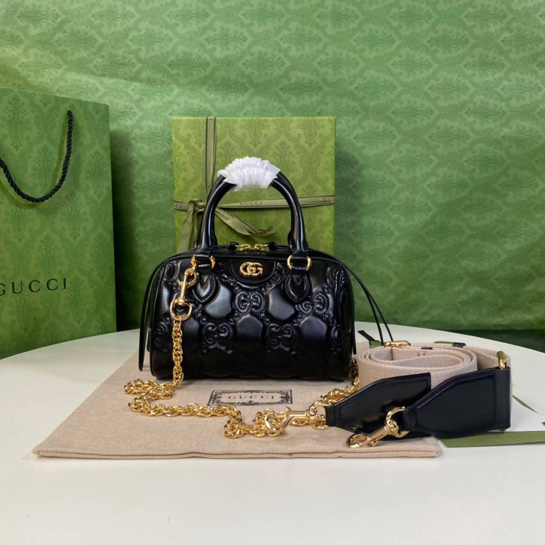Gucci GG Matelasse Black Mini Handle 702251 Bag