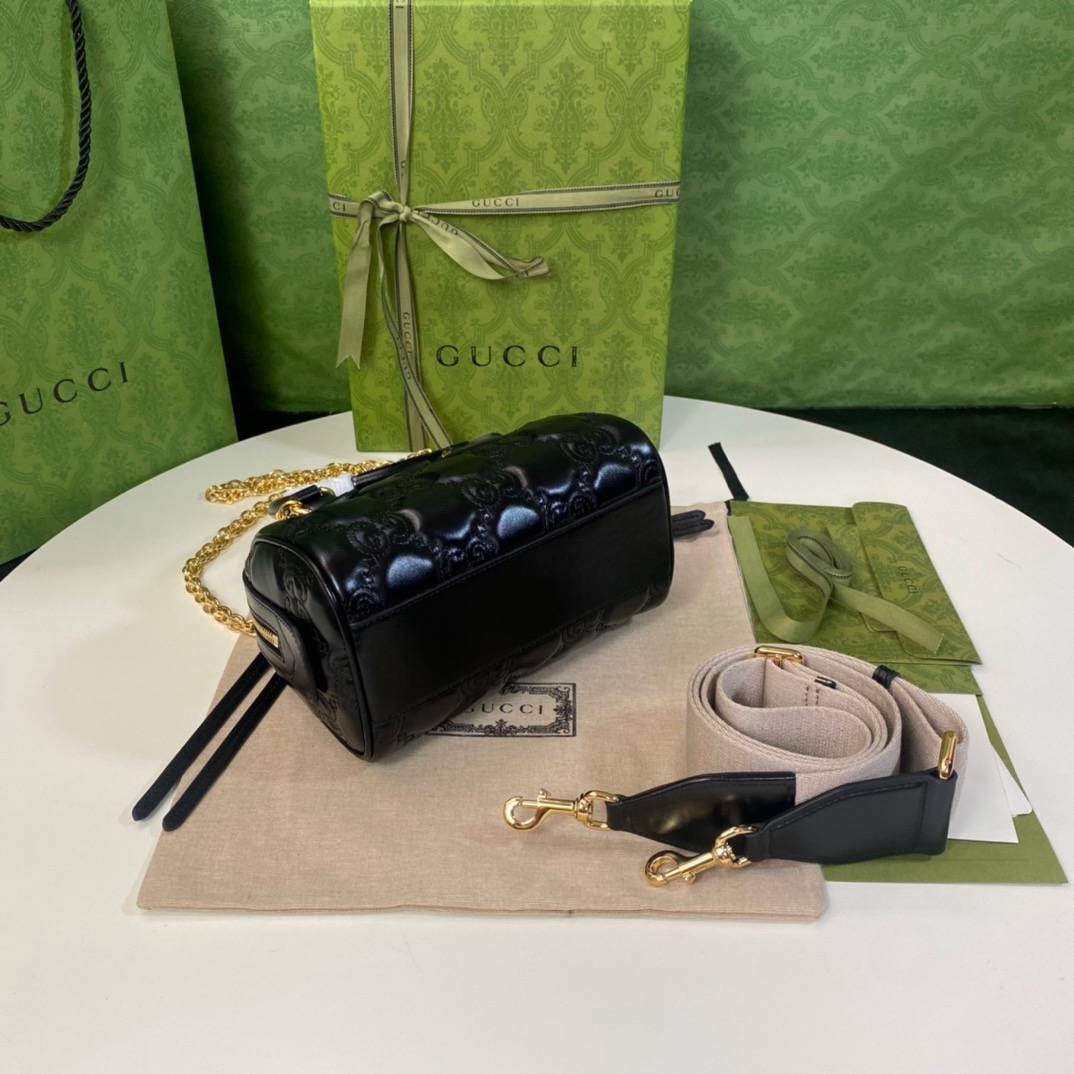 Gucci GG Matelasse Black Mini Handle 702251 Bag