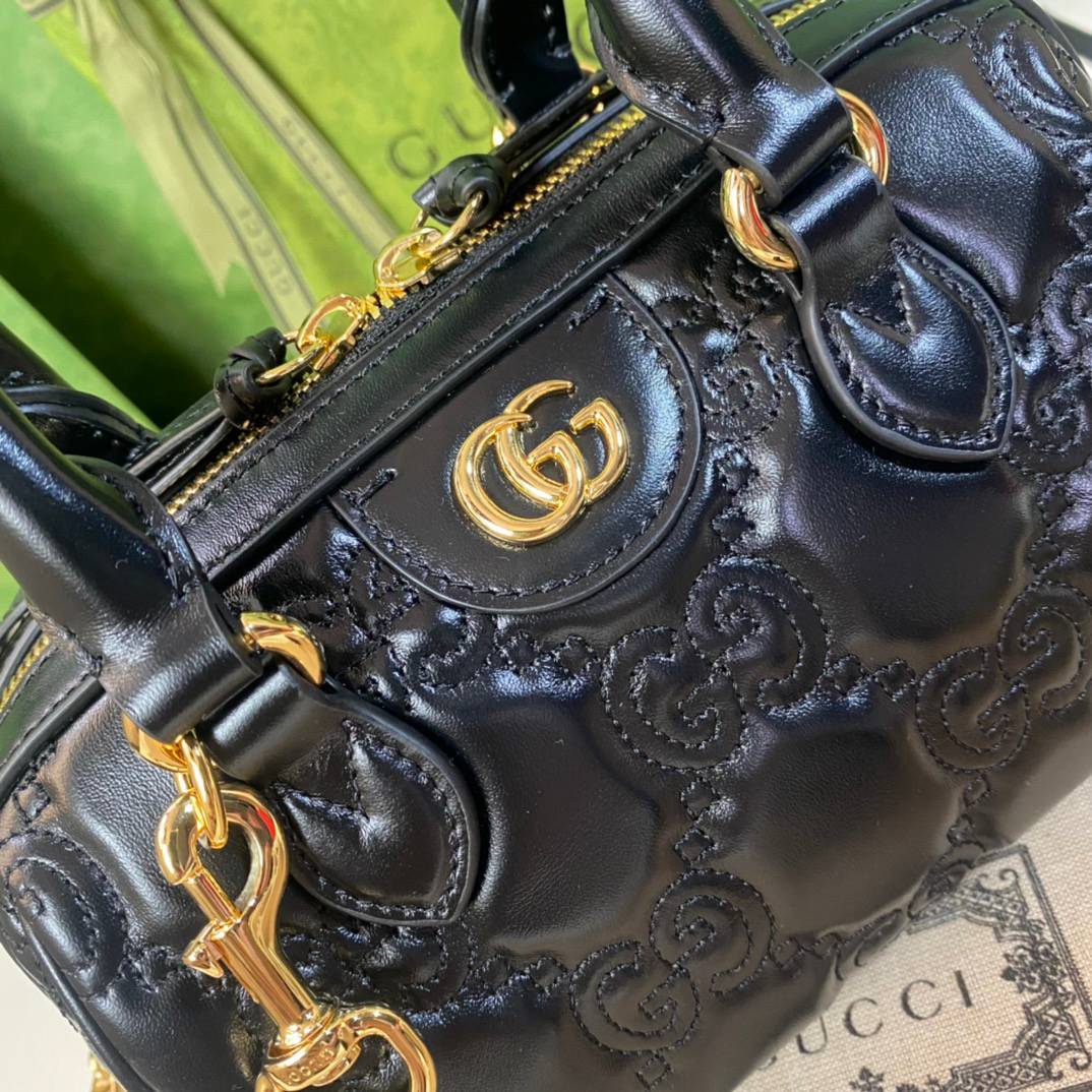 Gucci GG Matelasse Black Mini Handle 702251 Bag