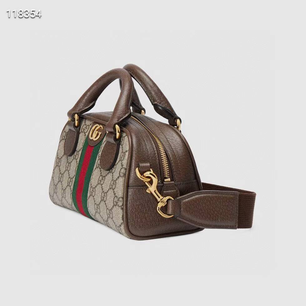 Gucci Ophidia Brown Mini GG Handle 724606 Bag