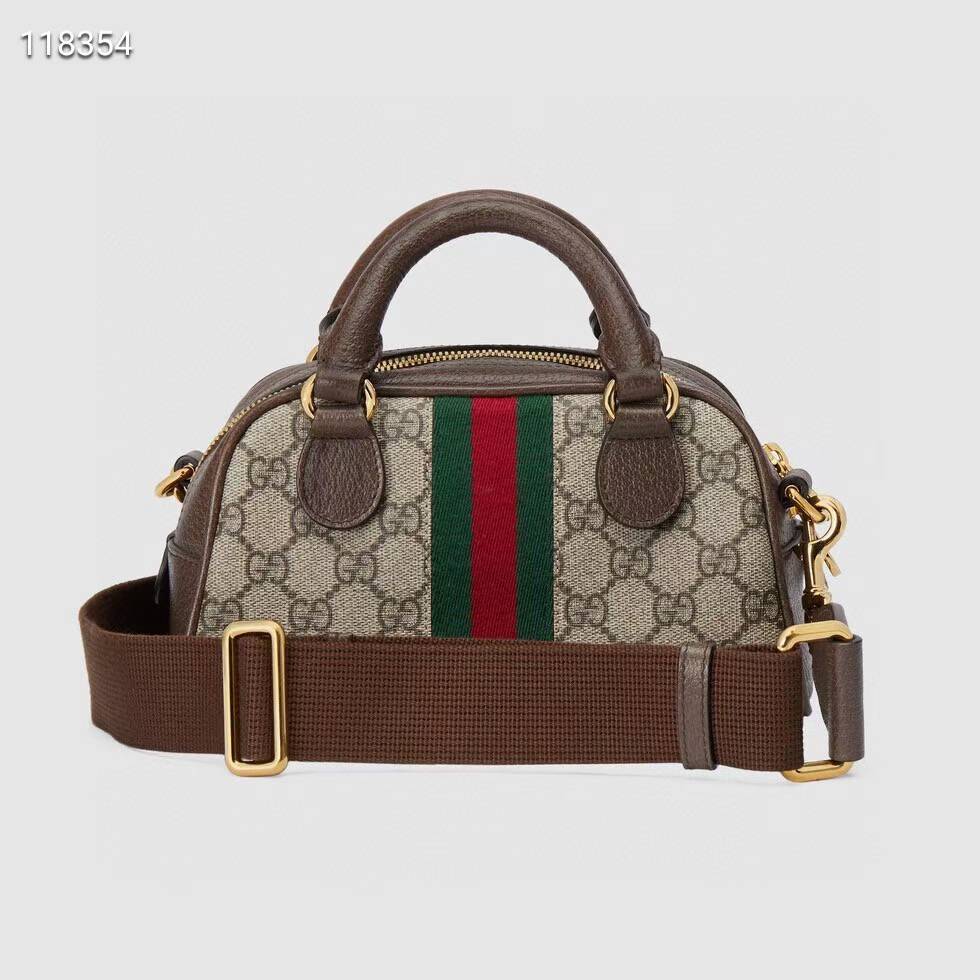 Gucci Ophidia Brown Mini GG Handle 724606 Bag