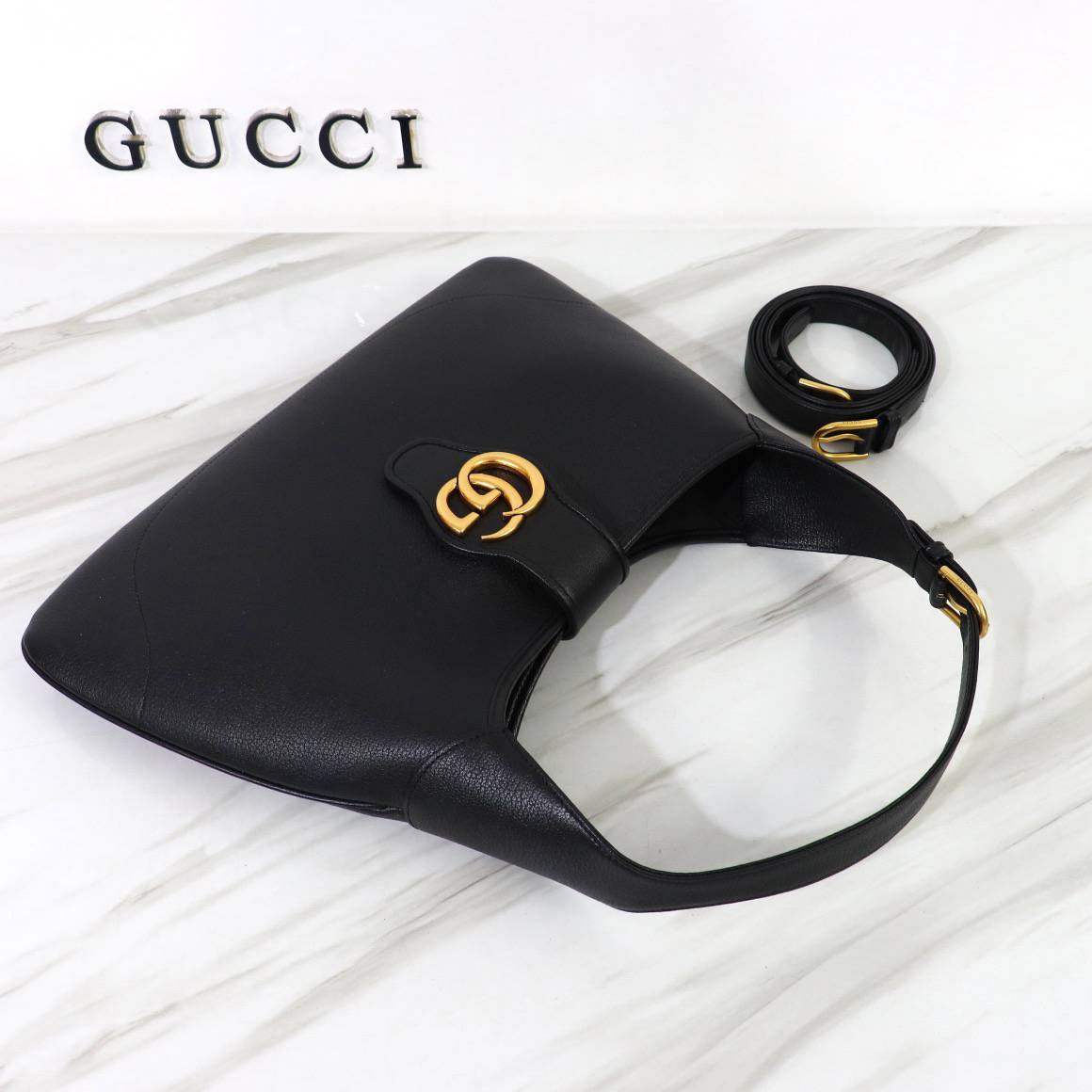 Gucci Aphrodite Black Medium Shoulder 726274 Bag