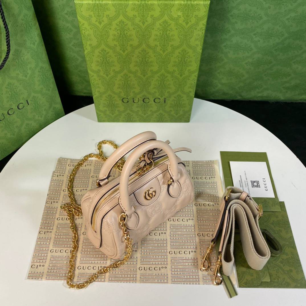 Gucci GG Matelasse Pink Mini Handle 702251 Bag
