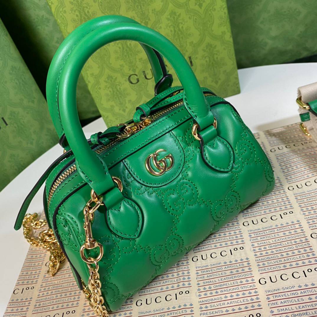 Gucci GG Matelasse Green Mini Handle 702251 Bag