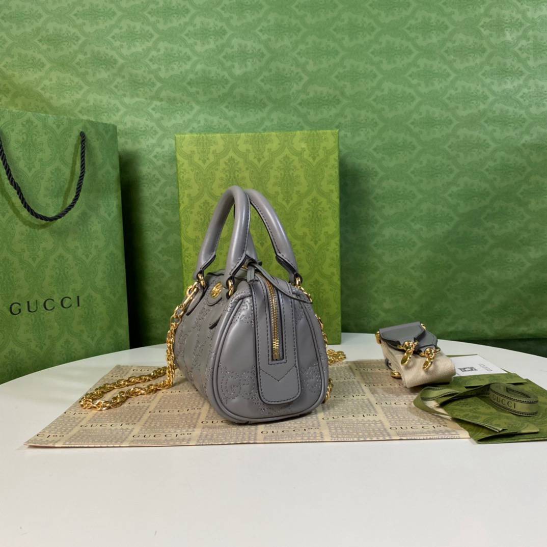 Gucci GG Matelasse Grey Mini Handle 702251 Bag