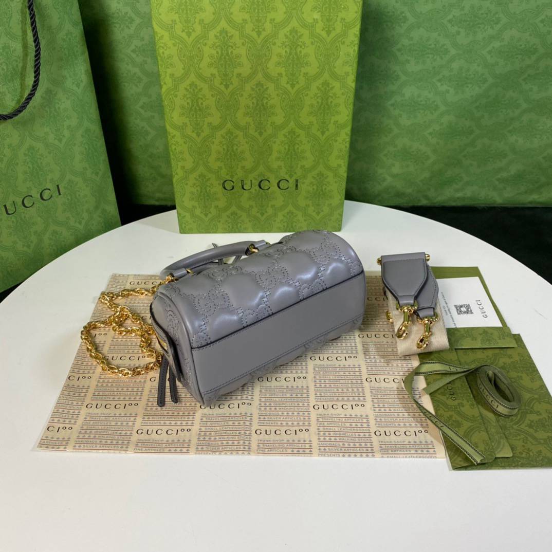 Gucci GG Matelasse Grey Mini Handle 702251 Bag