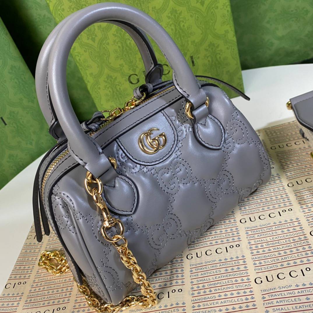 Gucci GG Matelasse Grey Mini Handle 702251 Bag