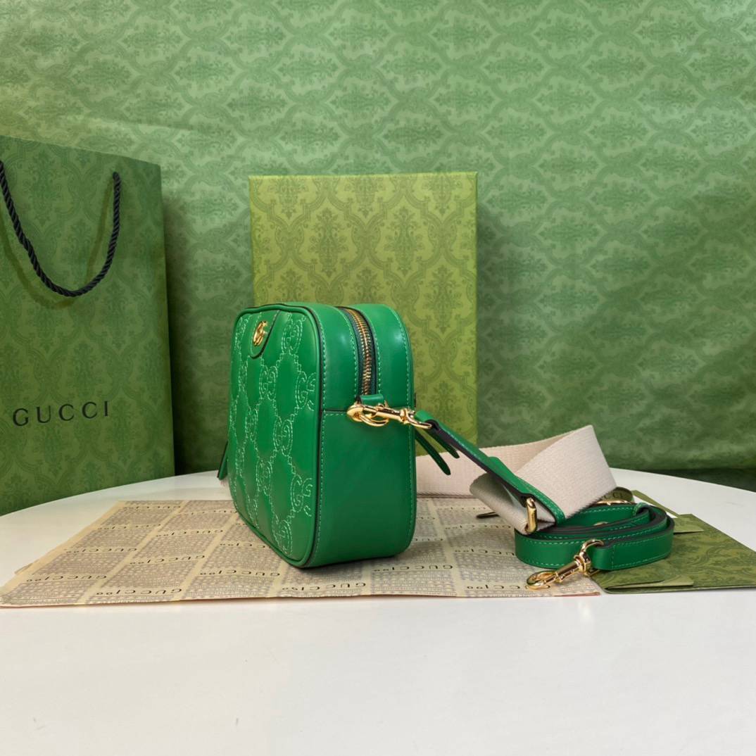 Gucci GG Matelasse Green Small Shoulder702234 Bag