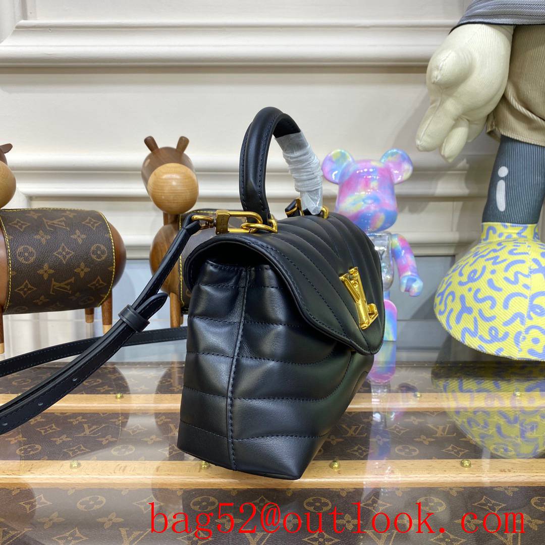 Louis Vuitton LV Real Leather Hold Me New Wave Bag Handbag M21720 Black