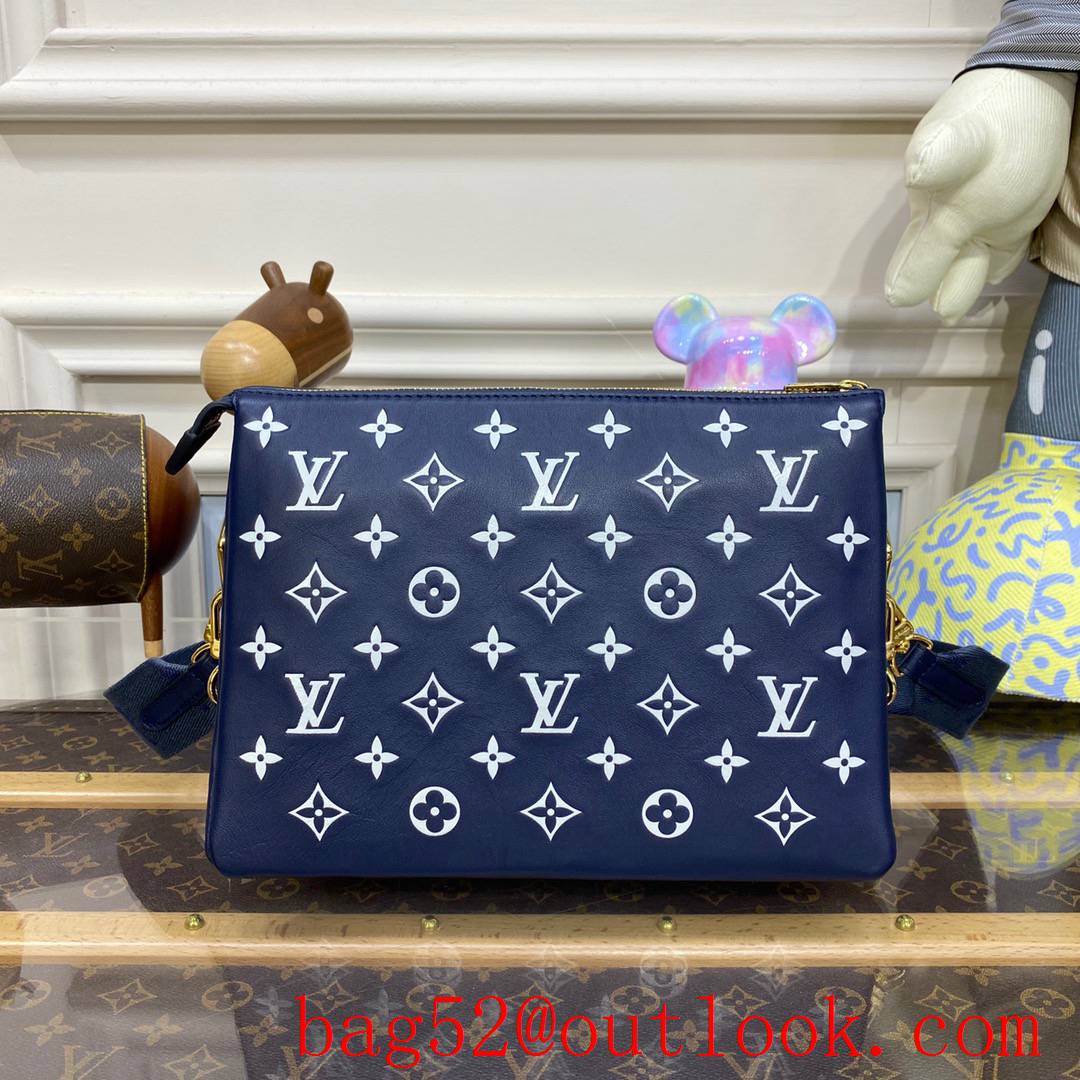 Louis Vuitton LV Coussin PM Bag Handbag in Monogram Lambskin M59392 Navy