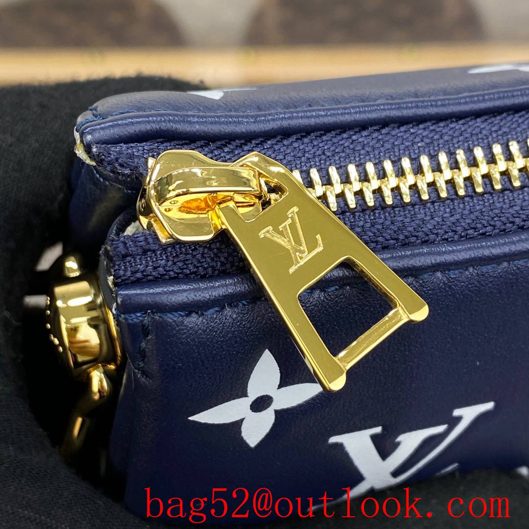 Louis Vuitton LV Coussin PM Bag Handbag in Monogram Lambskin M59392 Navy