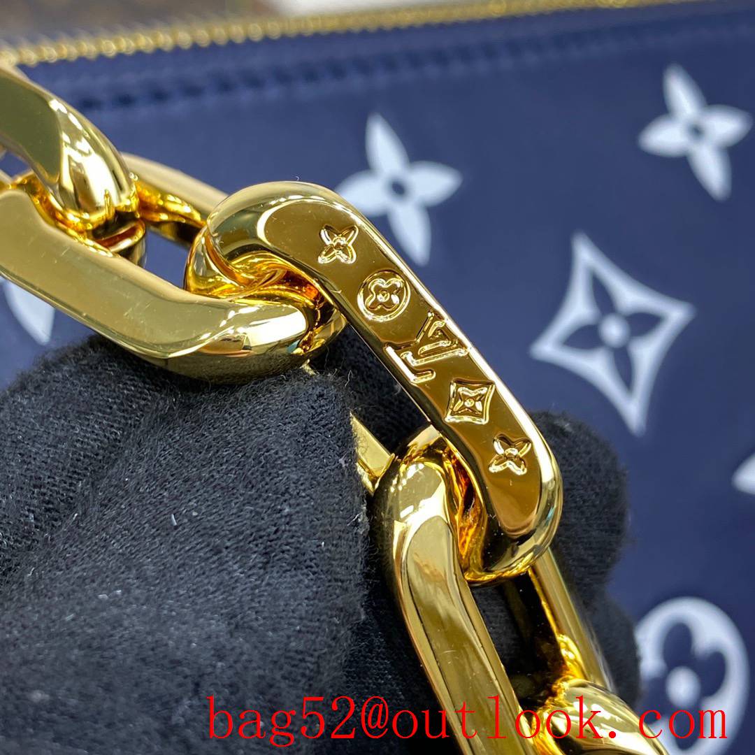 Louis Vuitton LV Coussin PM Bag Handbag in Monogram Lambskin M59392 Navy