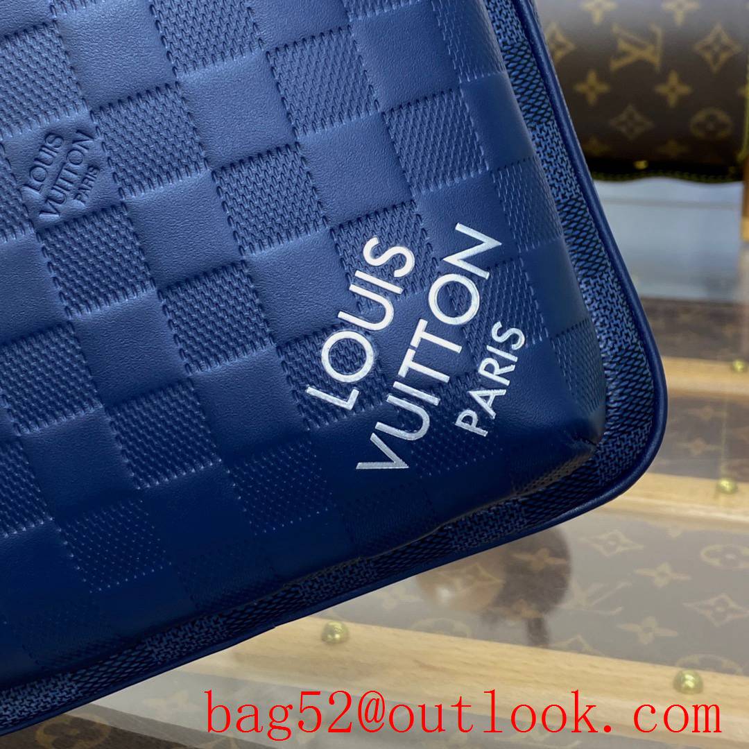 Louis Vuitton LV Men Avenue Sling Bag in Damier Infinie Leather N40439 Navy