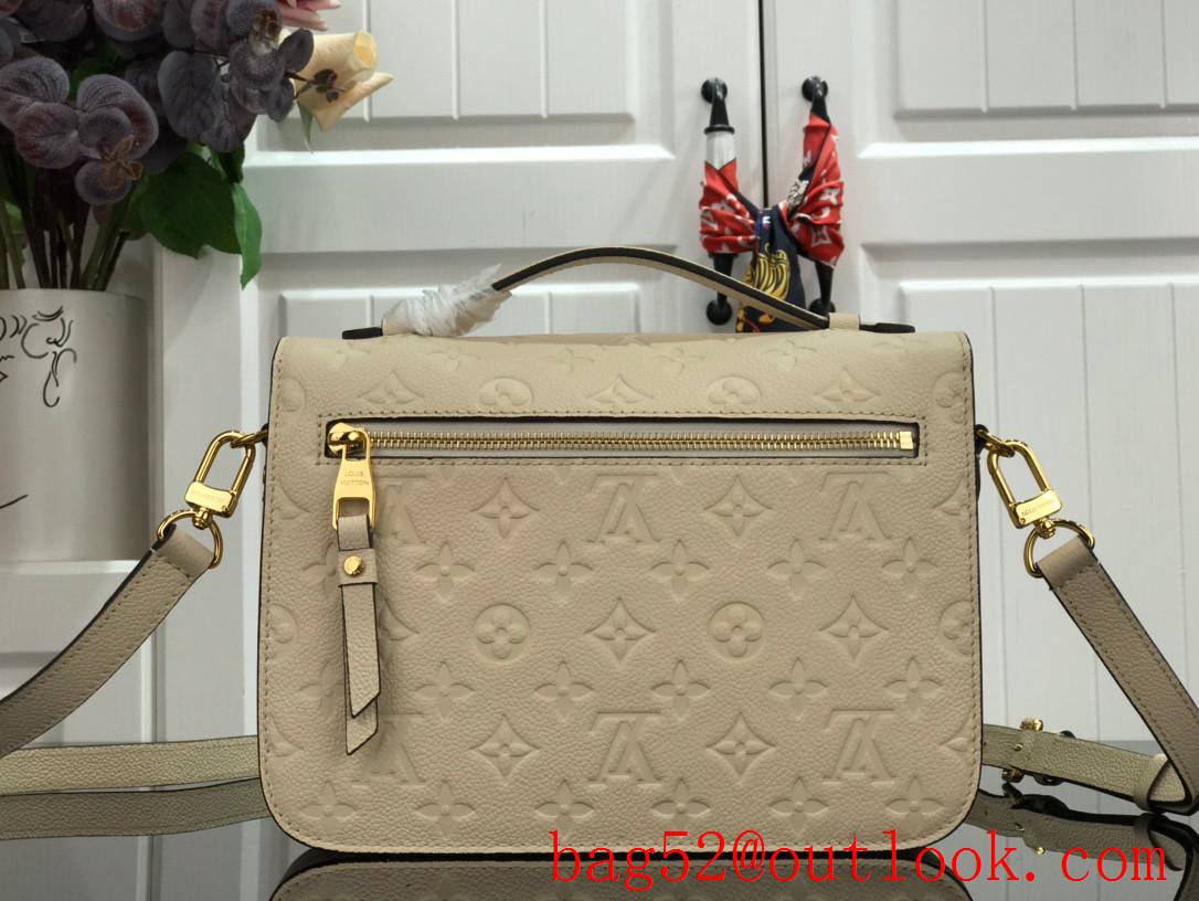 LV Pochette Metis Shoulder Bag Handbag in Monogram Empreinte Leather M46552 Beige