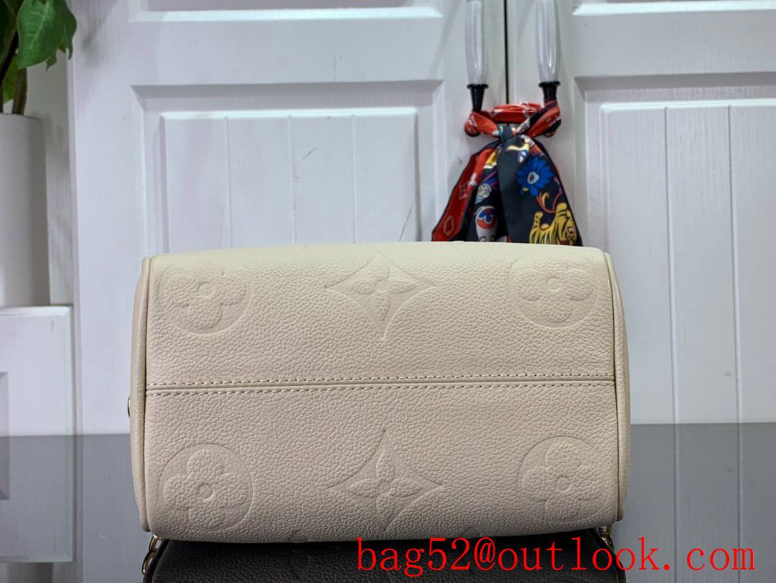 LV Speedy Bandouliere 20 Bag Handbag in Monogram Empreinte Leather M58954 Beige