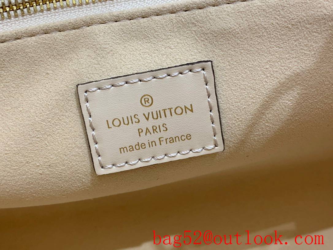 LV Onthego PM Bag Handbag in Monogram Empreinte Leather M46569 Beige