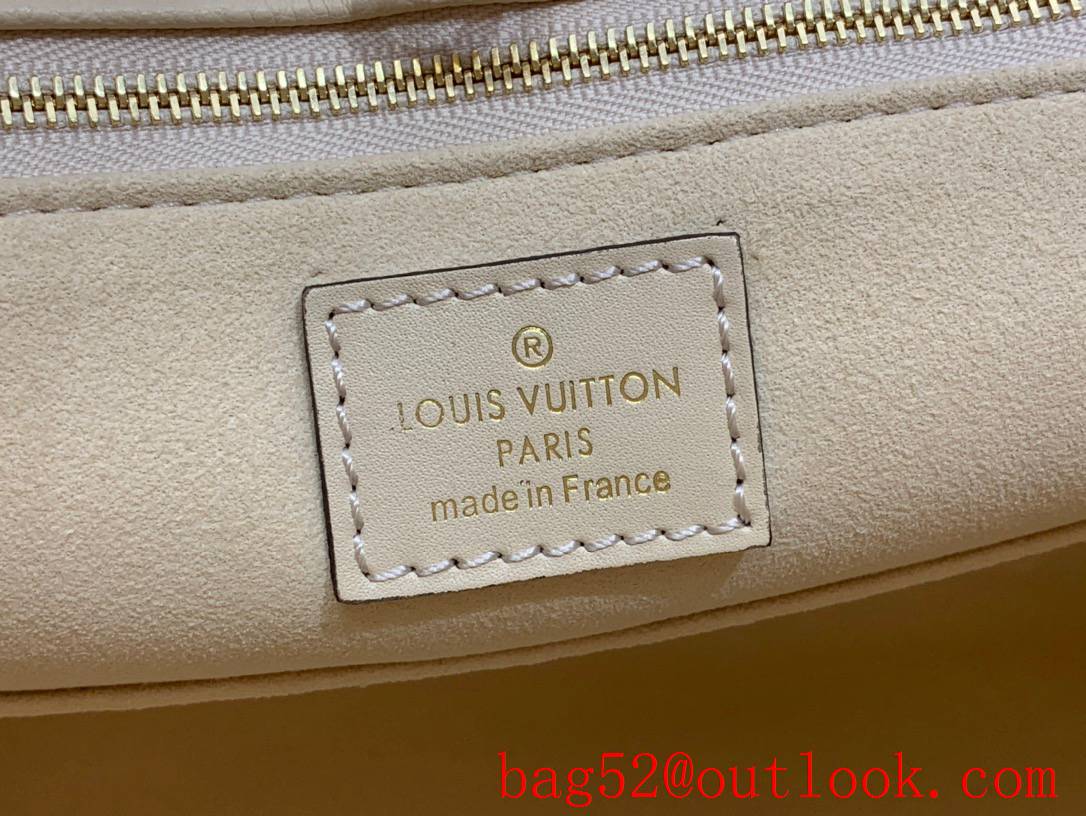 LV Onthego MM Bag Handbag in Monogram Empreinte Leather M46531 Beige