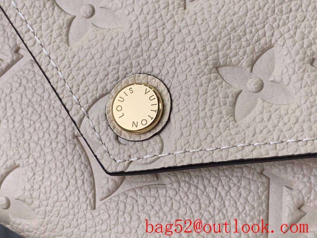 LV Victorine Wallet Purse Card Holder In Monogram Empreinte Leather M82344 Beige