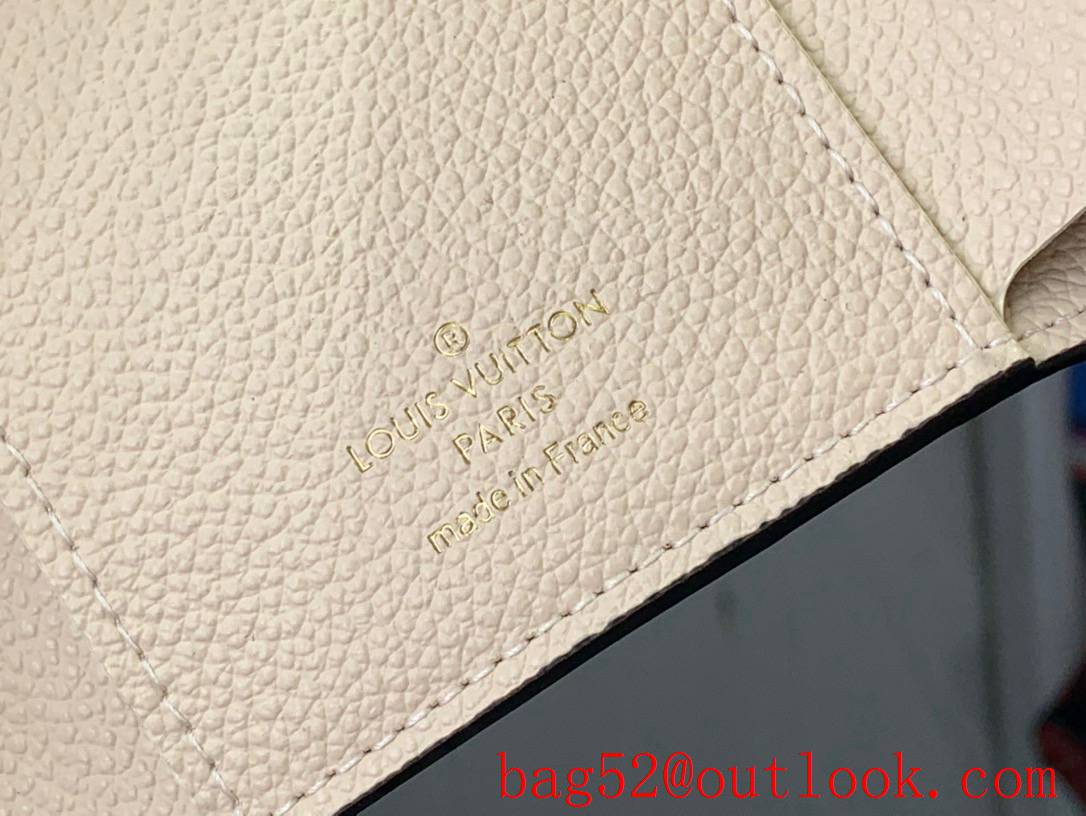 LV Victorine Wallet Purse Card Holder In Monogram Empreinte Leather M82344 Beige