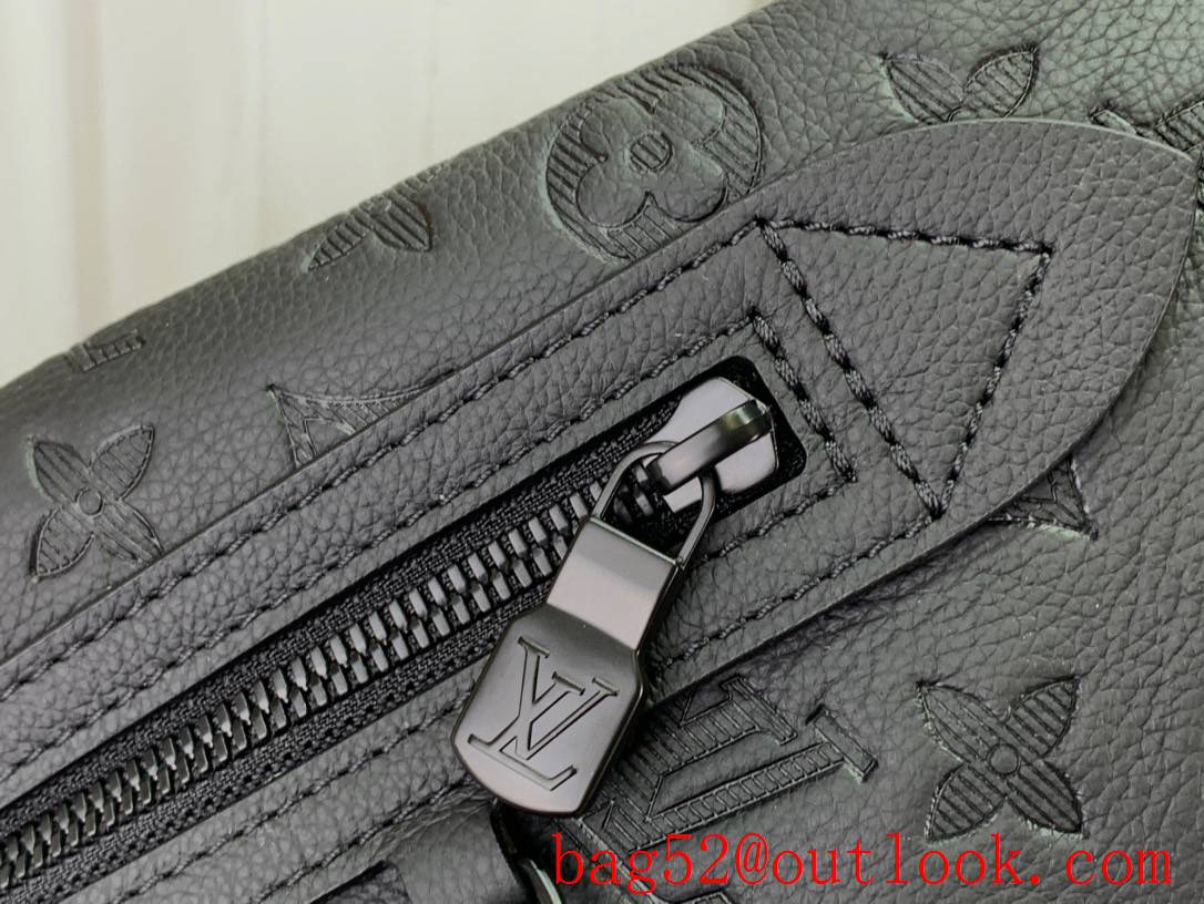 Louis Vuitton LV Men Duo Shoulder Bag Handbag in Taiga Leather M21890 Black