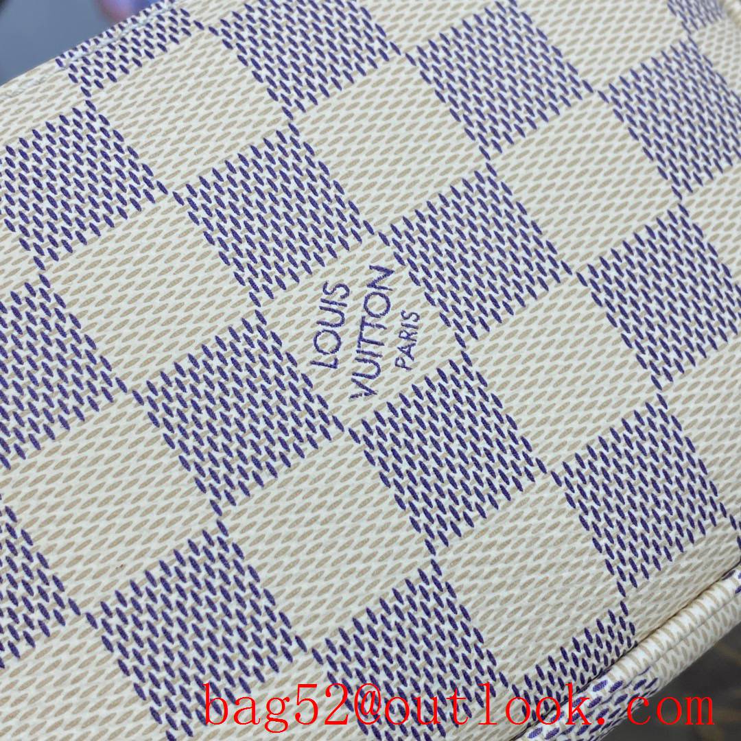 Louis Vuitton LV Mini Pochette Accessories Shoulder Bag in Damier Azur N58010 White