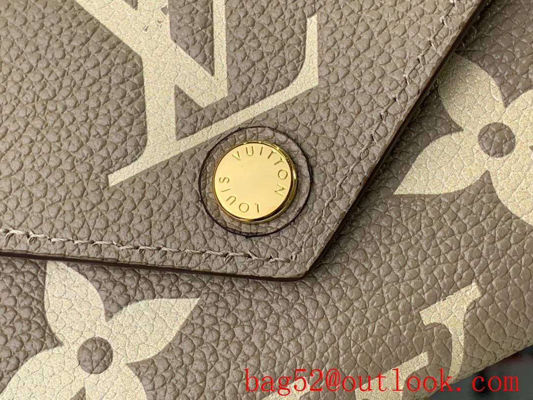 LV Monogram Empreinte Leather Victorine Wallet Purse M81861 Khaki