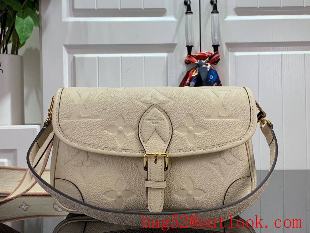 LV Monogram Empreinte Leather Diane Bag Handbag M46388 Beige