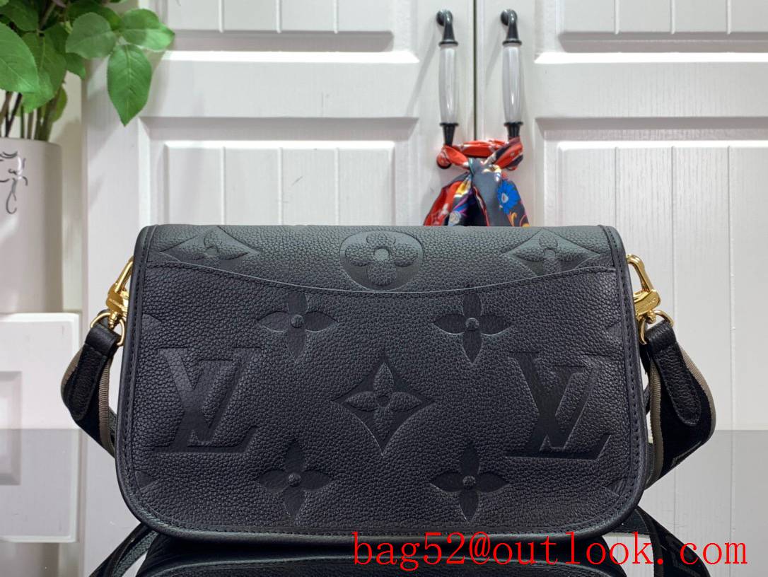 LV Monogram Empreinte Leather Diane Bag Handbag M46386 Black