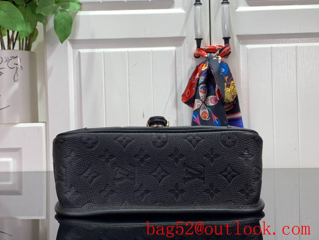 LV Monogram Empreinte Leather Diane Bag Handbag M46386 Black