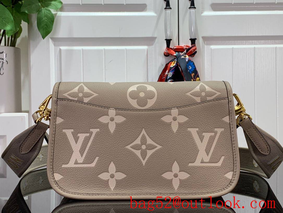 LV Monogram Empreinte Leather Diane Bag Handbag M46388 Apricot