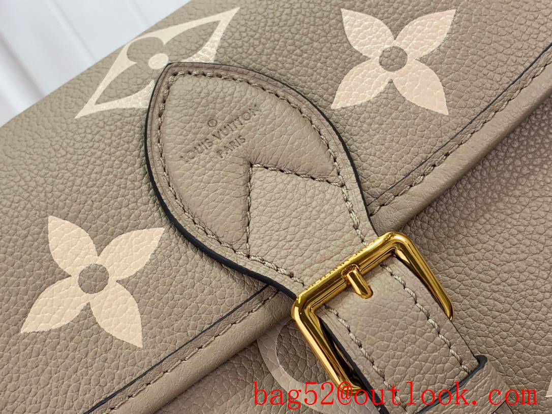 LV Monogram Empreinte Leather Diane Bag Handbag M46388 Apricot