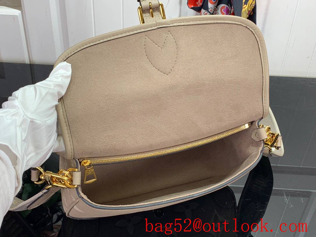 LV Monogram Empreinte Leather Diane Bag Handbag M46388 Apricot