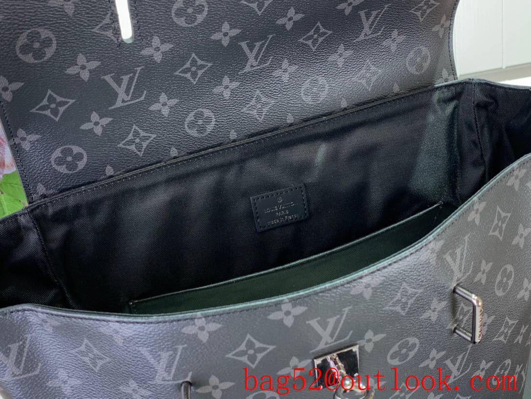 LV Monogram Eclipse Canvas Steamer Backpack Bag Handbag M44052 Black