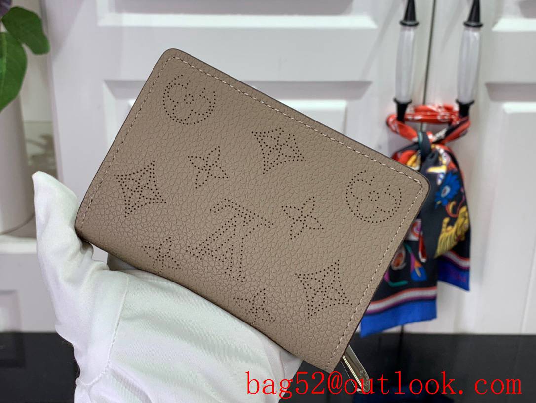 LV Monogram Calfskin Clea Wallet Purse Card Holder M80629 in Khaki