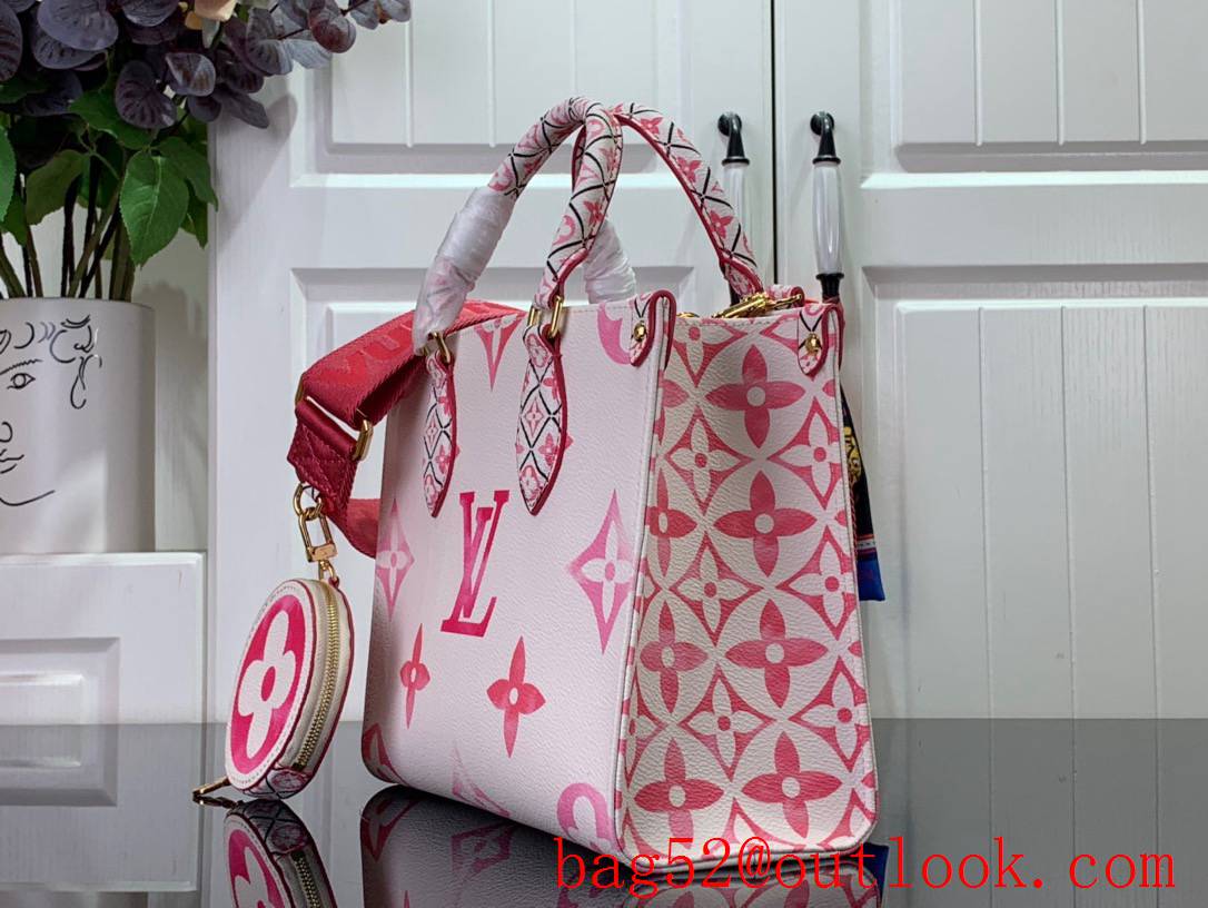 LV Giant Monogram Onthego PM Bag Handbag M22976 in Cream