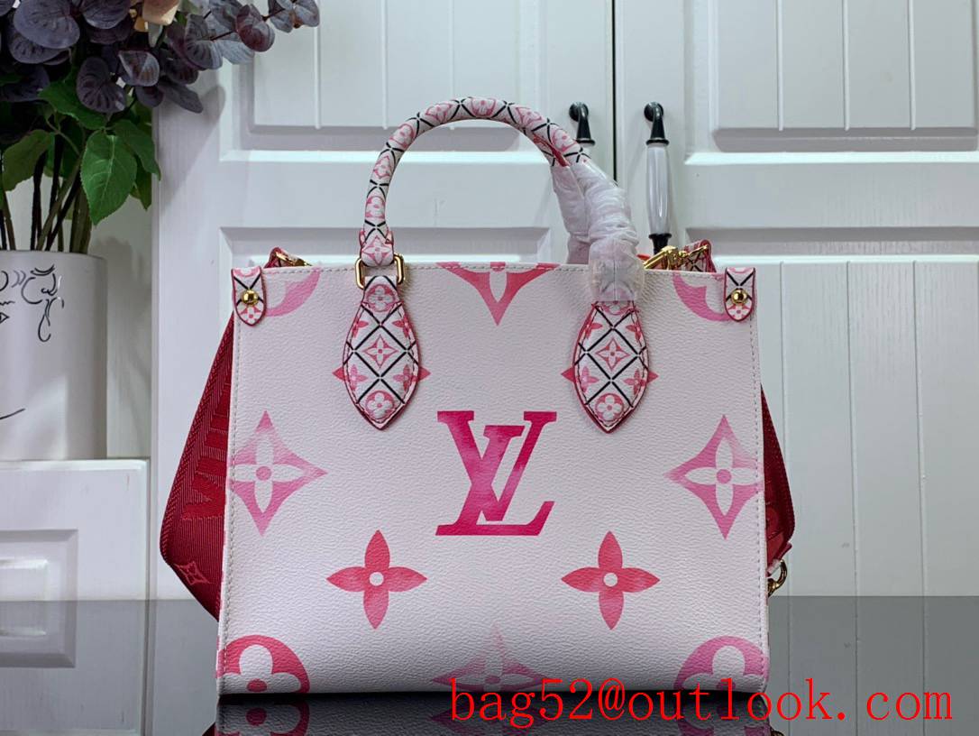 LV Giant Monogram Onthego PM Bag Handbag M22976 in Cream