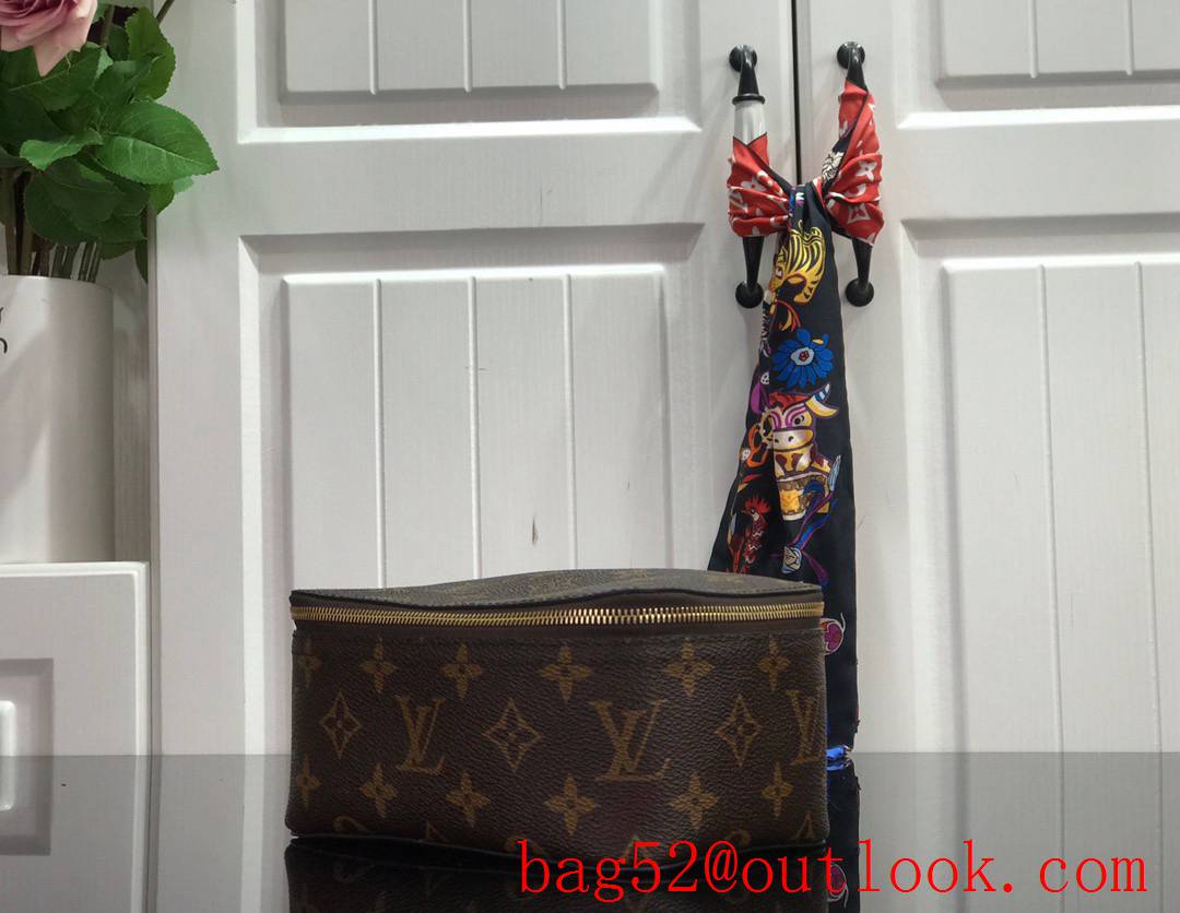 LV Monogram Canvas Packing Cube De Rangement Small Cosmetic Bag M43688 Brown