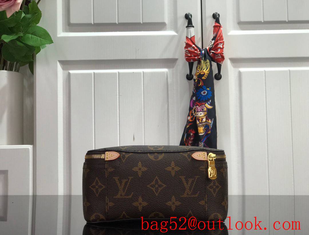 LV Monogram Canvas Packing Cube De Rangement Small Cosmetic Bag M43688 Brown