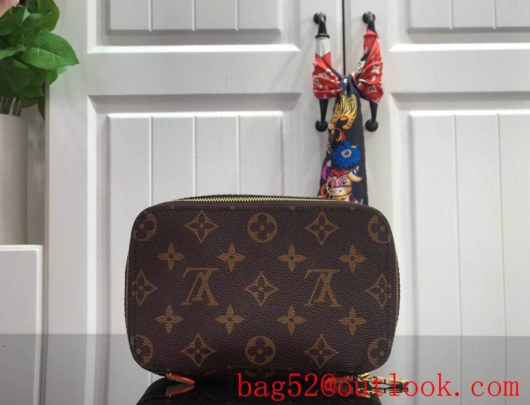 LV Monogram Canvas Packing Cube De Rangement Small Cosmetic Bag M43688 Brown