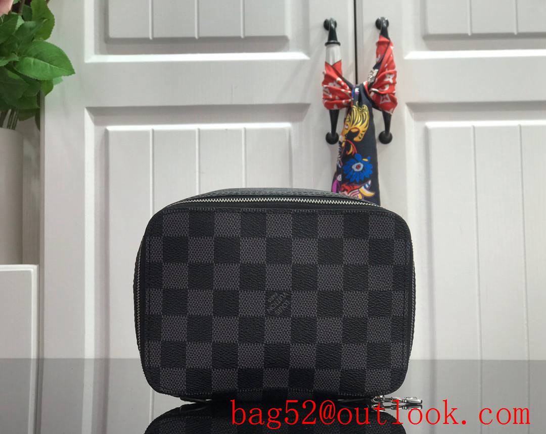 LV Monogram Canvas Packing Cube De Rangement Small Cosmetic Bag N40181 Black