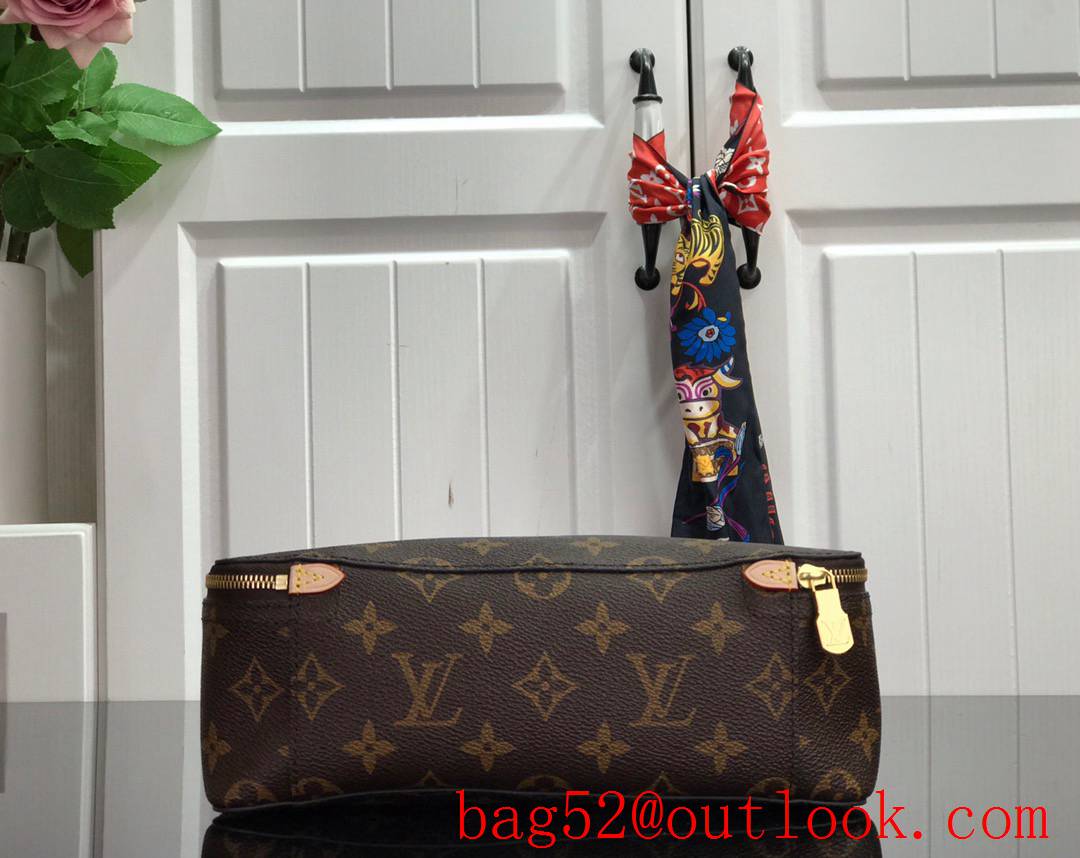 LV Monogram Canvas Packing Cube De Rangement Medium Cosmetic Bag M43689 Brown