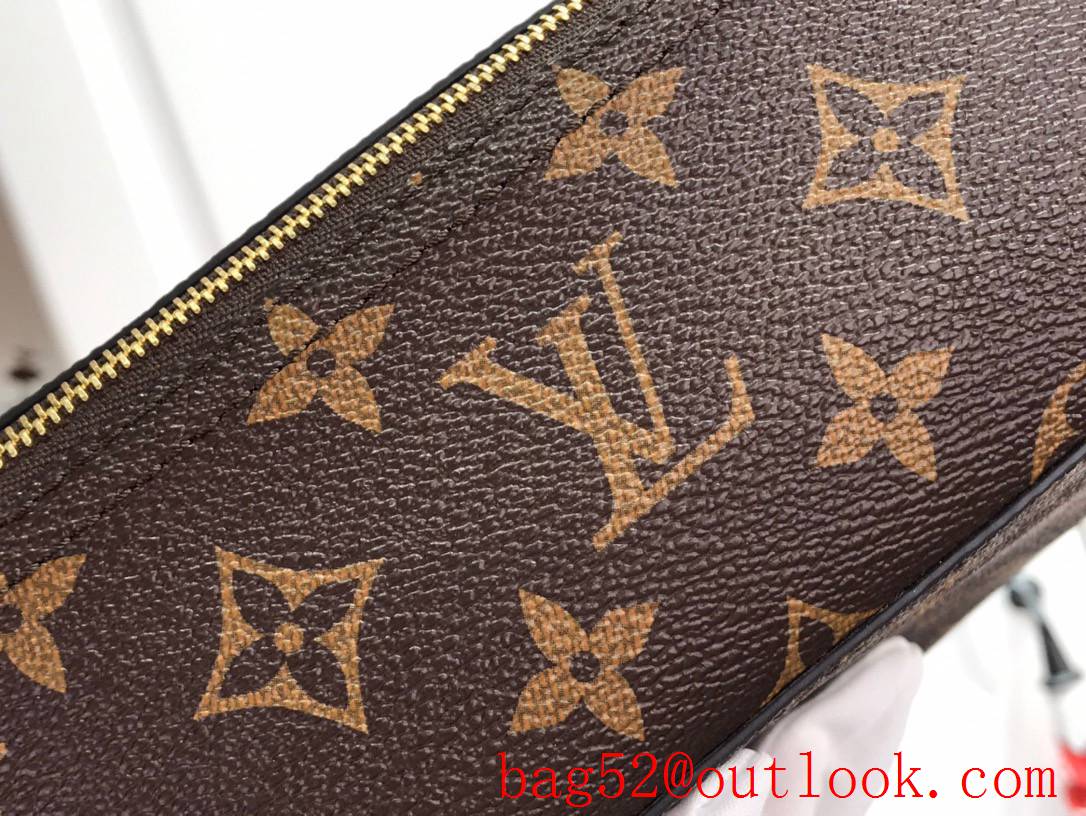 LV Monogram Canvas Packing Cube De Rangement Medium Cosmetic Bag M43689 Brown