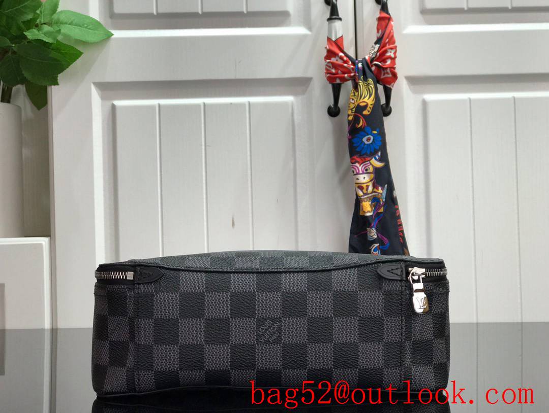 LV Monogram Canvas Packing Cube De Rangement Medium Cosmetic Bag N40182 Black