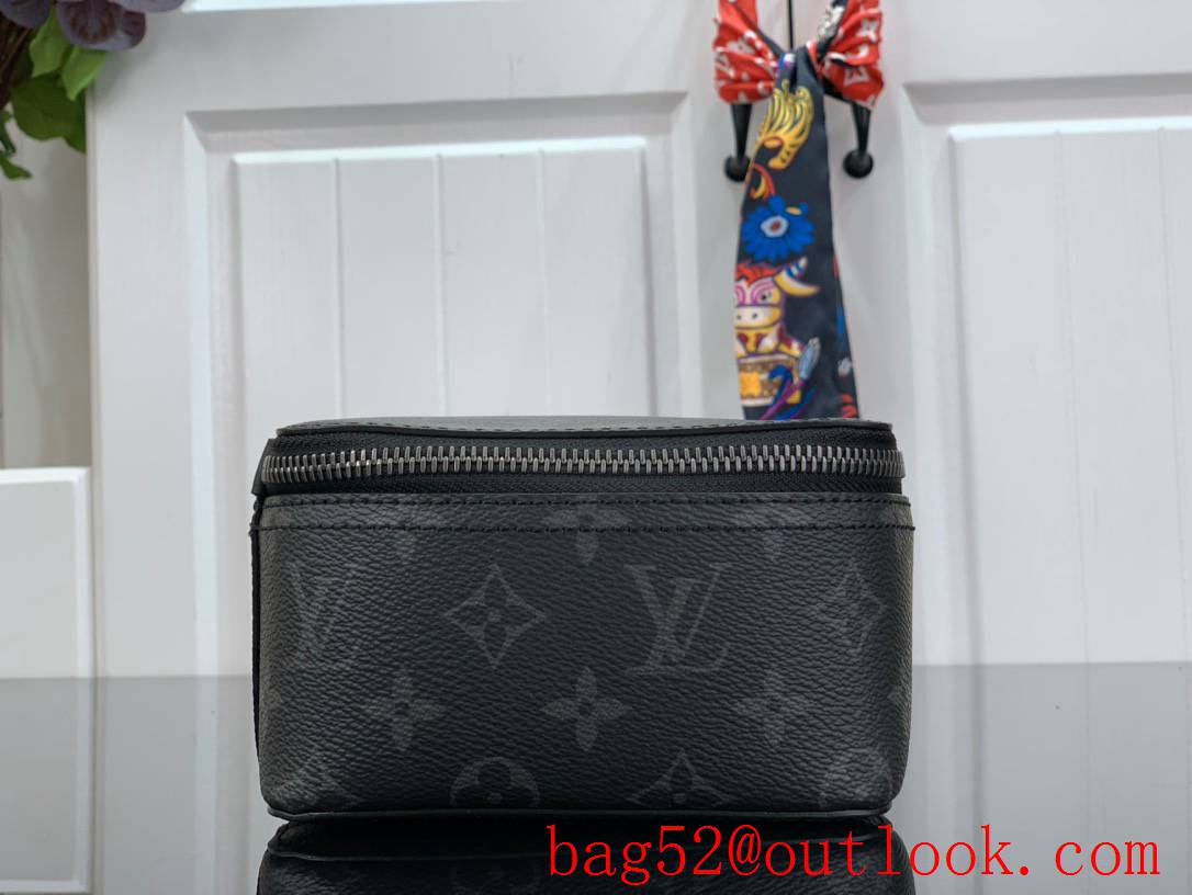 LV Monogram Canvas Packing Cube De Rangement Medium Cosmetic Bag M43689 Black